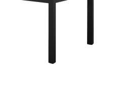 Mesa de madera acabado gris, estructura de metal antracita 80x80 - RAVENNA