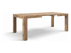 Mesa de madera, acabado roble rústico, ext.160x90-240x90cm - MARZAMEMI