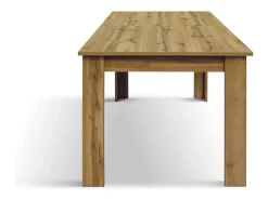 Mesa de madera, acabado roble rústico, extensible 140x80 cm - 180x80 cm - ZAGABRIA