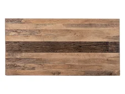 Mesa de madera de mango y patas de acero negro, 200×100 - MANCHESTER