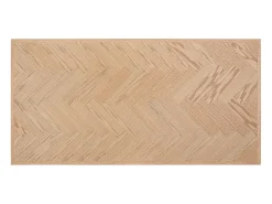 Mesa de madera natural y patas de acero negro 180 x 90 cm - DUKAT