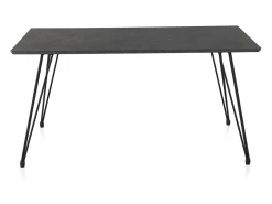 Mesa de melamina efecto oxido con patas metal 160x90