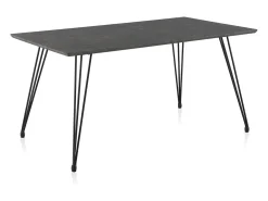 Mesa de melamina efecto oxido con patas metal 160x90