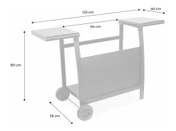 Mesa de plancha con 3 quemadores negro