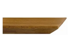Mesa de roble macizo nudoso, patas de metal negro, 180x90 cm - PARIOLI