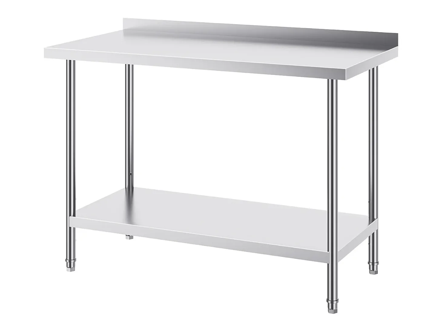 Mesa de Trabajo de Acero Inoxidable SucceBuy, 610 x 1219 mm, Mesa de Preparación de Alimentos para Cocinas Comerciales