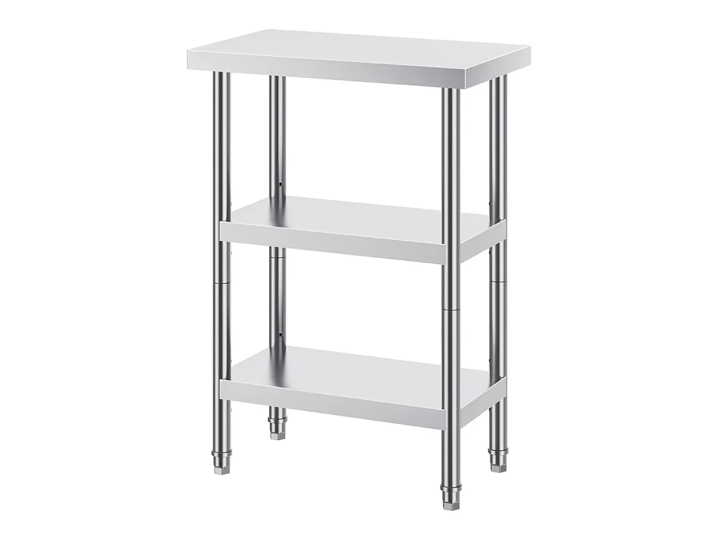 Mesa de Trabajo de Acero Inoxidable SucceBuy, 356 x 610 x 864 mm, Mesa de Preparación para Cocinas Comerciales