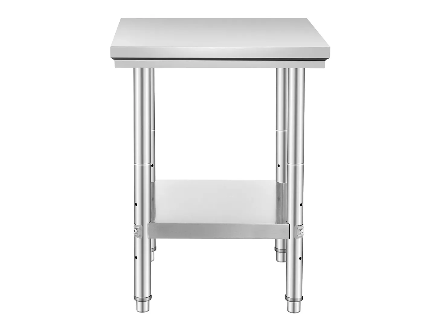 Mesa de Trabajo de Cocina SucceBuy, Mesa de Preparación en Acero Inoxidable, 60.96x60.96x78.74 cm
