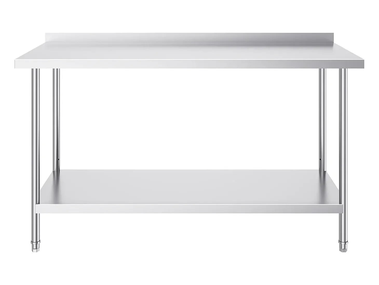 Mesa de Trabajo de Cocina SucceBuy, Mesa de Trabajo en Acero Inoxidable 60.96x152.4 cm, Comercial
