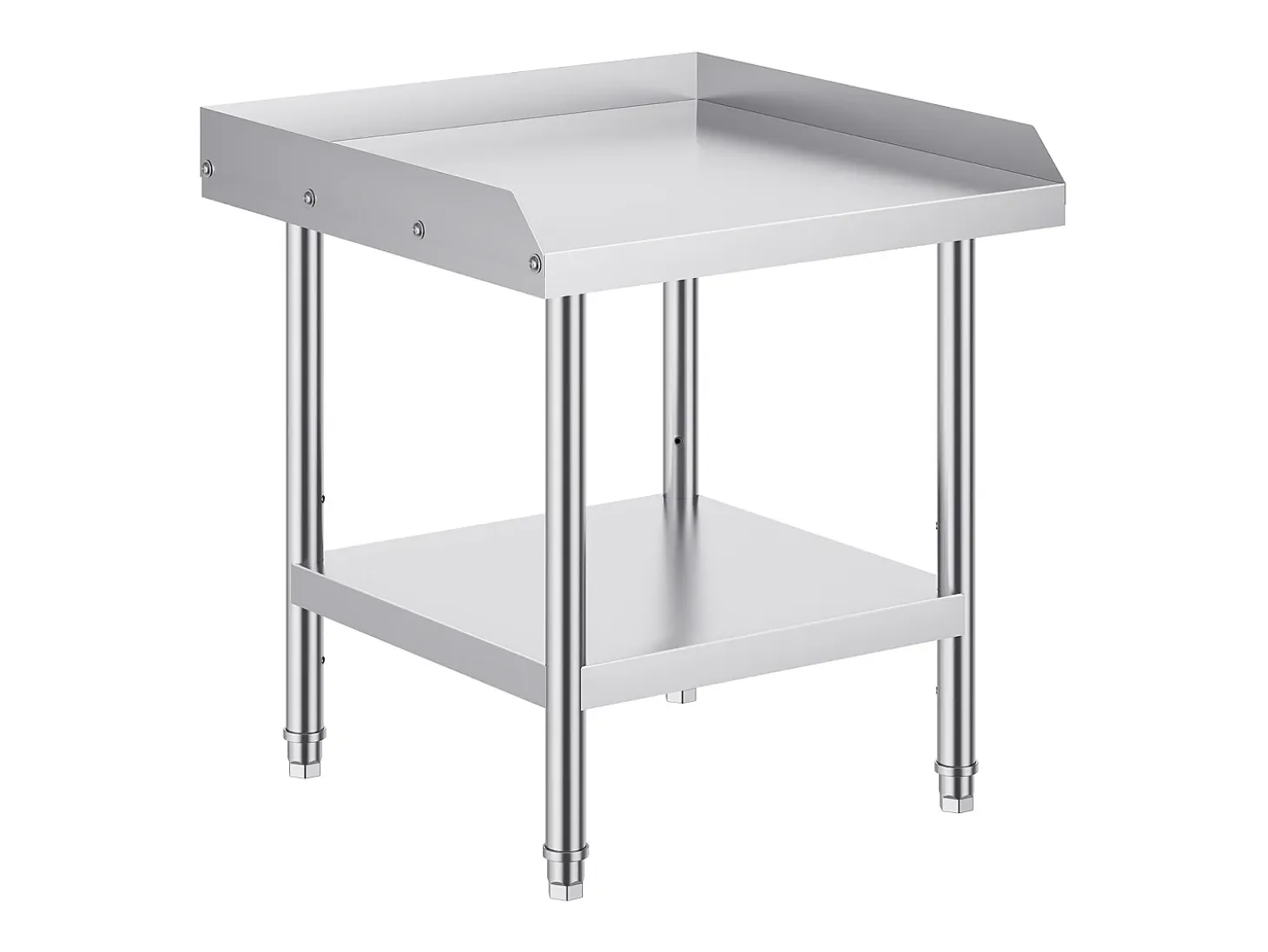Mesa de Trabajo SucceBuy Mesa de Trabajo de Acero Inoxidable de 60.96 x 60.96 cm para Preparación de Alimentos de Restaurante