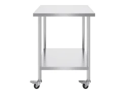 Mesa de Trabajo SucceBuy Mesa de Trabajo de Acero Inoxidable de 76.2 x 45.72 cm para Preparación de Alimentos Comerciales