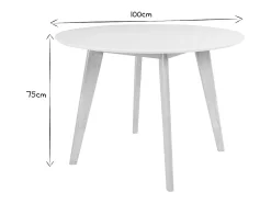Mesa diseño madera y blanco D100 LEENA