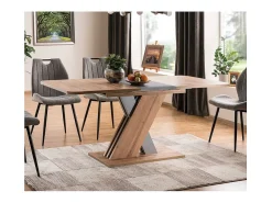 Mesa extensible Artisan roble y antracita 140cm Zest