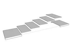 Mesa extensible Bidy de 6 a 20 plazas L 160 a 420 cm estructura de metal blanco y antracita