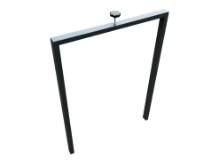 Mesa extensible blanca y patas roble natural 6 a 20 plazas Kristo 180 a 440 cm-Soporte 4 pies