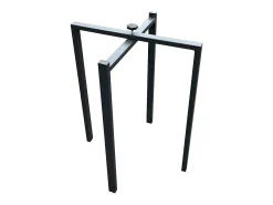 Mesa extensible blanca y patas de madera de nogal de 6 a 20 plazas Kristo de 180 a 440 cm-Soporte 4 pies