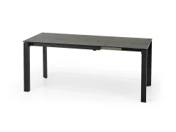 Mesa extensible cerámica patas acero negro 120/180×85 cm