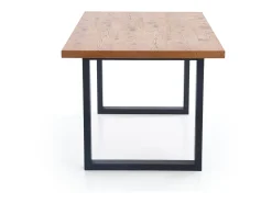 Mesa extensible chapada roble patas acero negro 160/250×90 cm
