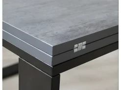 Mesa extensible cuadrada pequeña 90x90/180 cm Tiroz evolución-Color Gris cemento