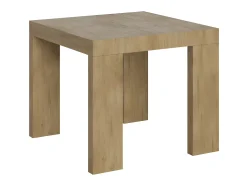 Mesa extensible cuadrada pequeña 90x90/246 cm Ribo-Color Gris cemento