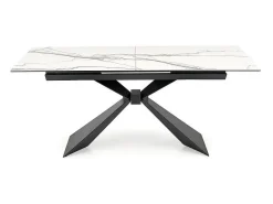 Mesa extensible de cerámica imitación mármol blanco 180 - 230 cm Micka