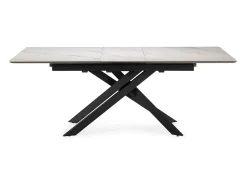 Mesa extensible de cerámica para 6/8 personas blanca 160/200x76 cm