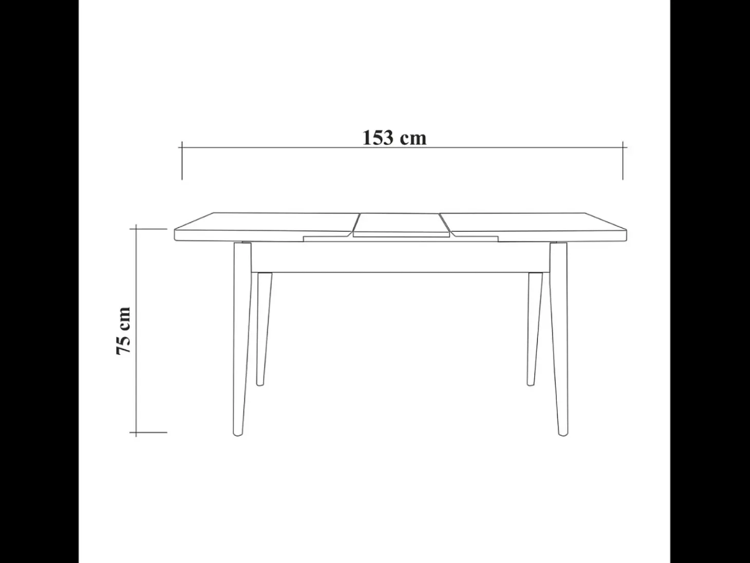 Mesa extensible de madera para 6 personas SANTI