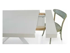 Mesa extensible de madera acabado beton 160x90 cm - 260x90 cm - TRASTEVERE