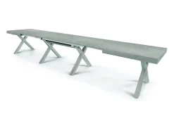 Mesa extensible de madera de beton 160x90 cm - 410x90 cm - GALLIPOLI