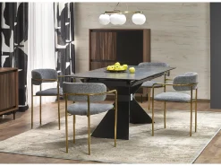 Mesa extensible de mármol para 6/8 personas 180/230x90 cm