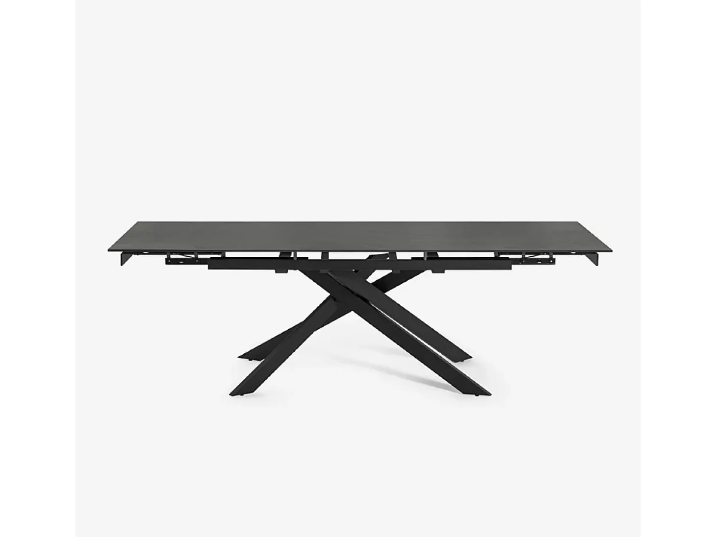 Mesa extensible efecto mármol 160-240x90cm comedor y cocina diseño moderno Quito - Negro