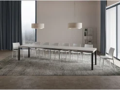 Mesa extensible Everyday Cashmere 120/380x90 cm con patas antracita