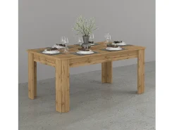 Mesa extensible Jesi ideal para 6-8 personas, color roble 140/190 x 90 x 75 cm