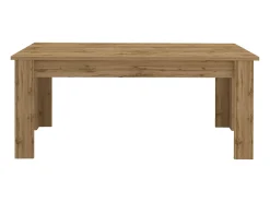 Mesa extensible Jesi ideal para 6-8 personas, color roble 140/190 x 90 x 75 cm