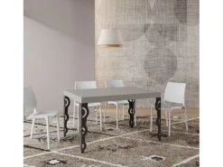 Mesa extensible Karamay Premium Cashmere 120/380x90 cm con patas antracita