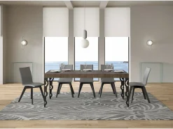 Mesa extensible Karamay Premium 120/380x90 cm con patas antracita