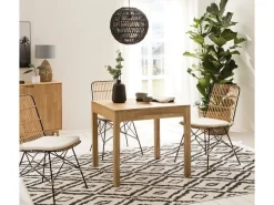 Mesa extensible Marko de madera maciza de roble de 85 a 125 cm