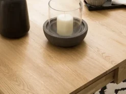 Mesa extensible Marko de madera maciza de roble de 85 a 125 cm