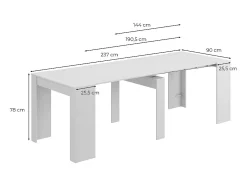 Mesa extensible multifunciones - L 90/237 cm - Consola