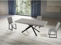 Mesa extensible Niket cachemir 200/460x90 cm con patas antracita