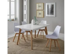 Mesa extensible nordic en blanco