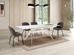 Mesa extensible para 6/8 personas en cerámica 160/220x76 cm
