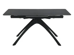 Mesa extensible para 4/8 personas en piedra negra 150/200x76 cm