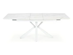 Mesa extensible piedra sinterizada mármol patas 160/200×89 cm