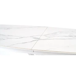 Mesa extensible piedra sinterizada mármol patas 160/200×89 cm