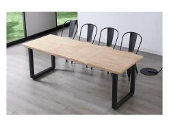 Mesa extensible Roma Roble nordish pata negra 77 cm(alto)140-180-220 cm(ancho)80 cm(largo)