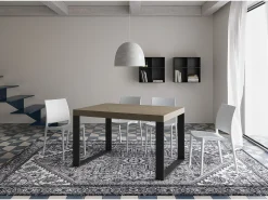 Mesa extensible Tecno Premium 120/380x90 cm con patas gris tórtola y antracita