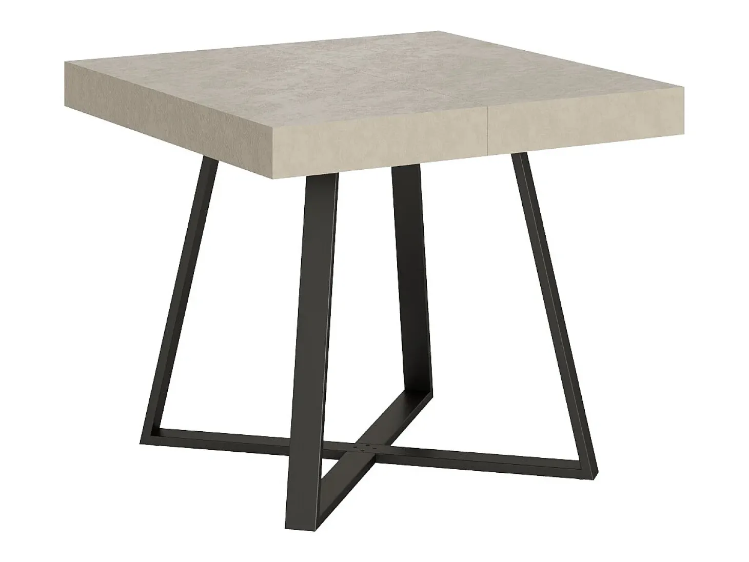 Mesa extensible 90/194x90 cm Abbraccio cachemira patas antracita