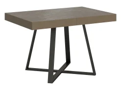 Mesa extensible 120/224x90 cm Abbraccio gris paloma patas antracita
