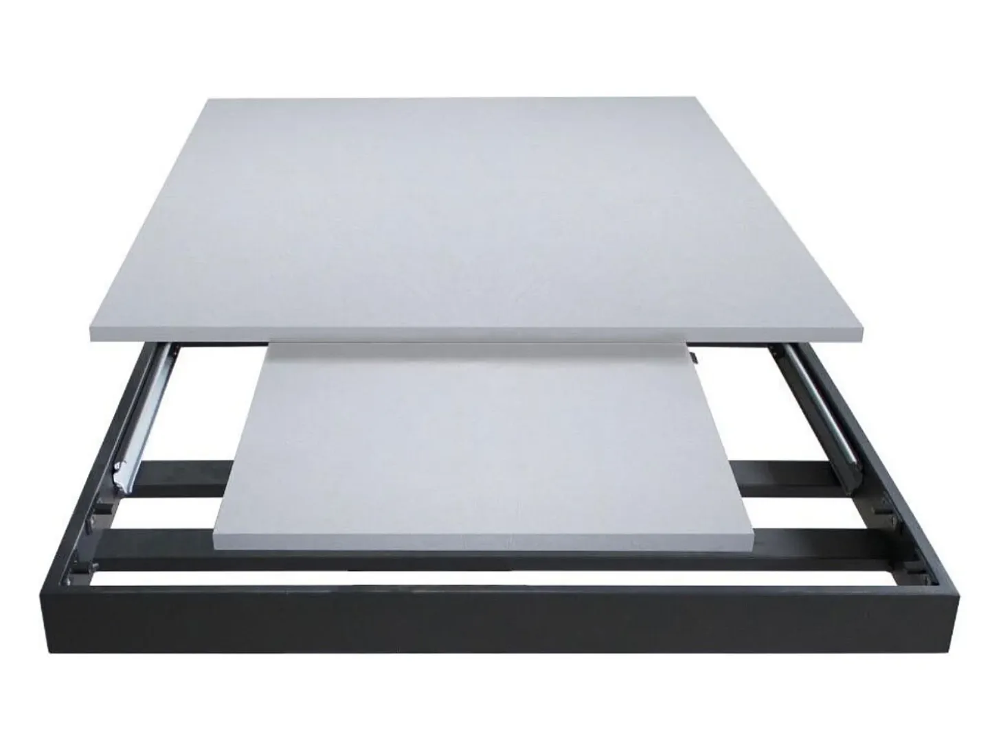 Mesa extensible 90x120/180 cm Bernadette Nogal estructura Antracita